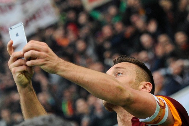Francesco Totti selfie tegen Lazio