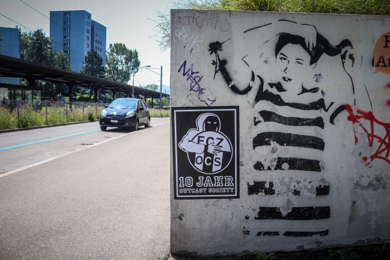 FC Zürich ultras maken een graffitiwallhalla van hun stad