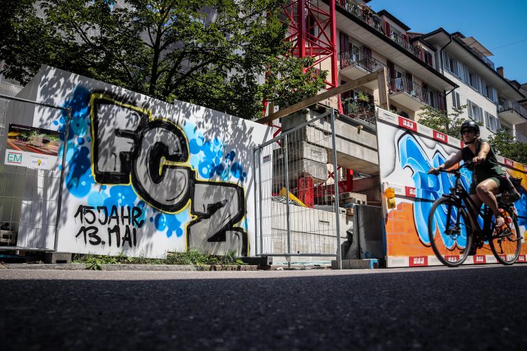 FC Zürich ultras maken een graffitiwallhalla van hun stad