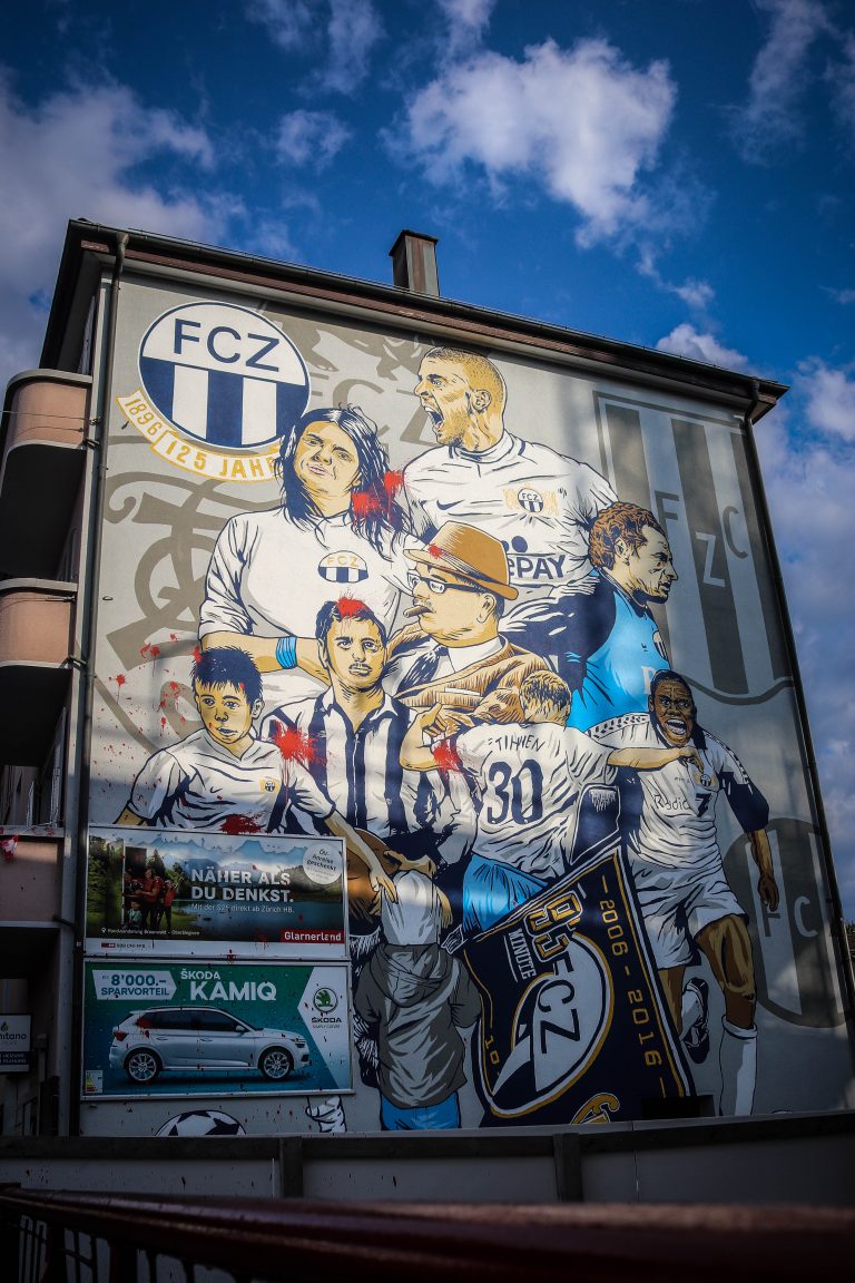 FC Zürich ultras maken een graffitiwallhalla van hun stad