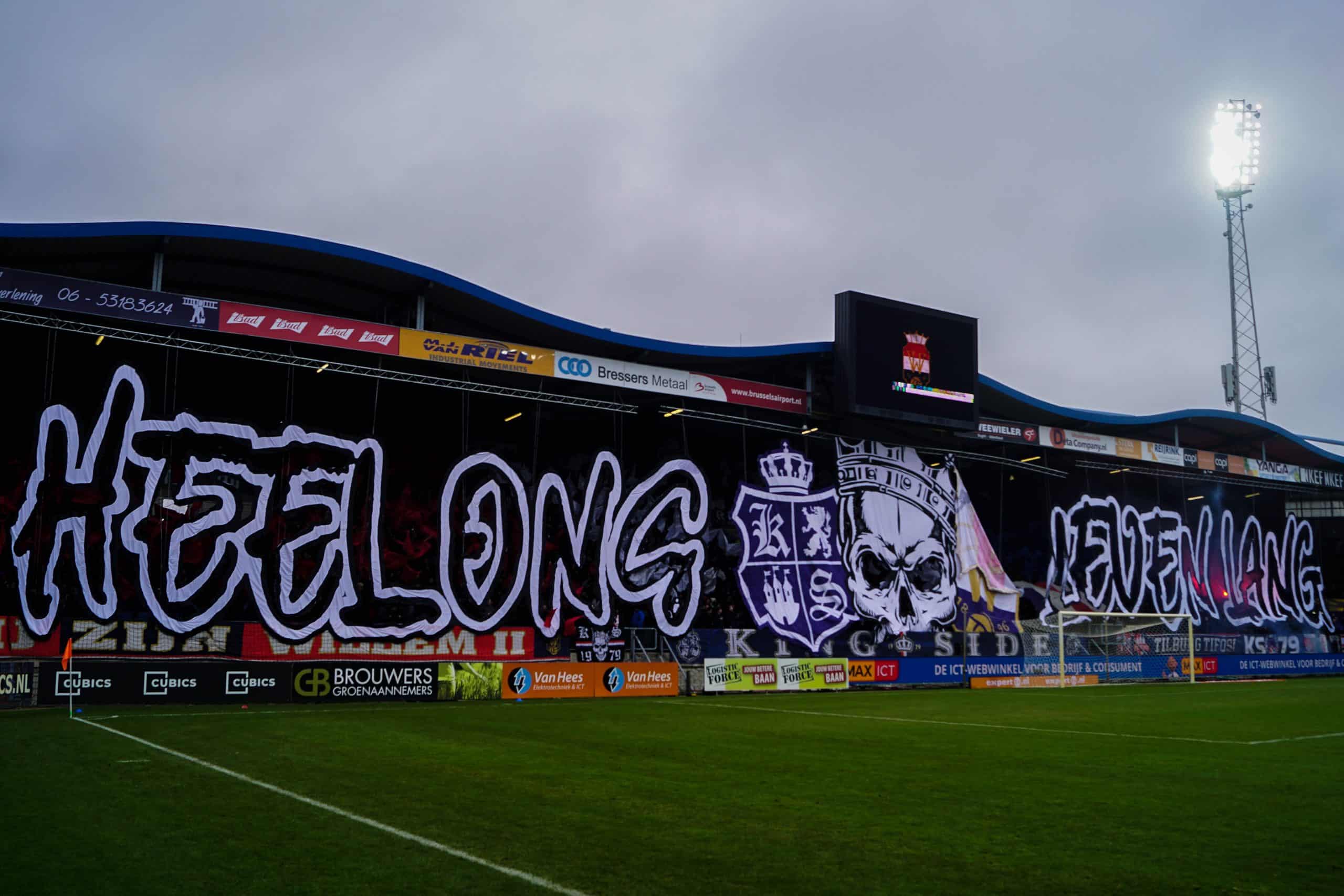 Willem II-supporters laten van zich horen bij terugkeer Brabantse derby