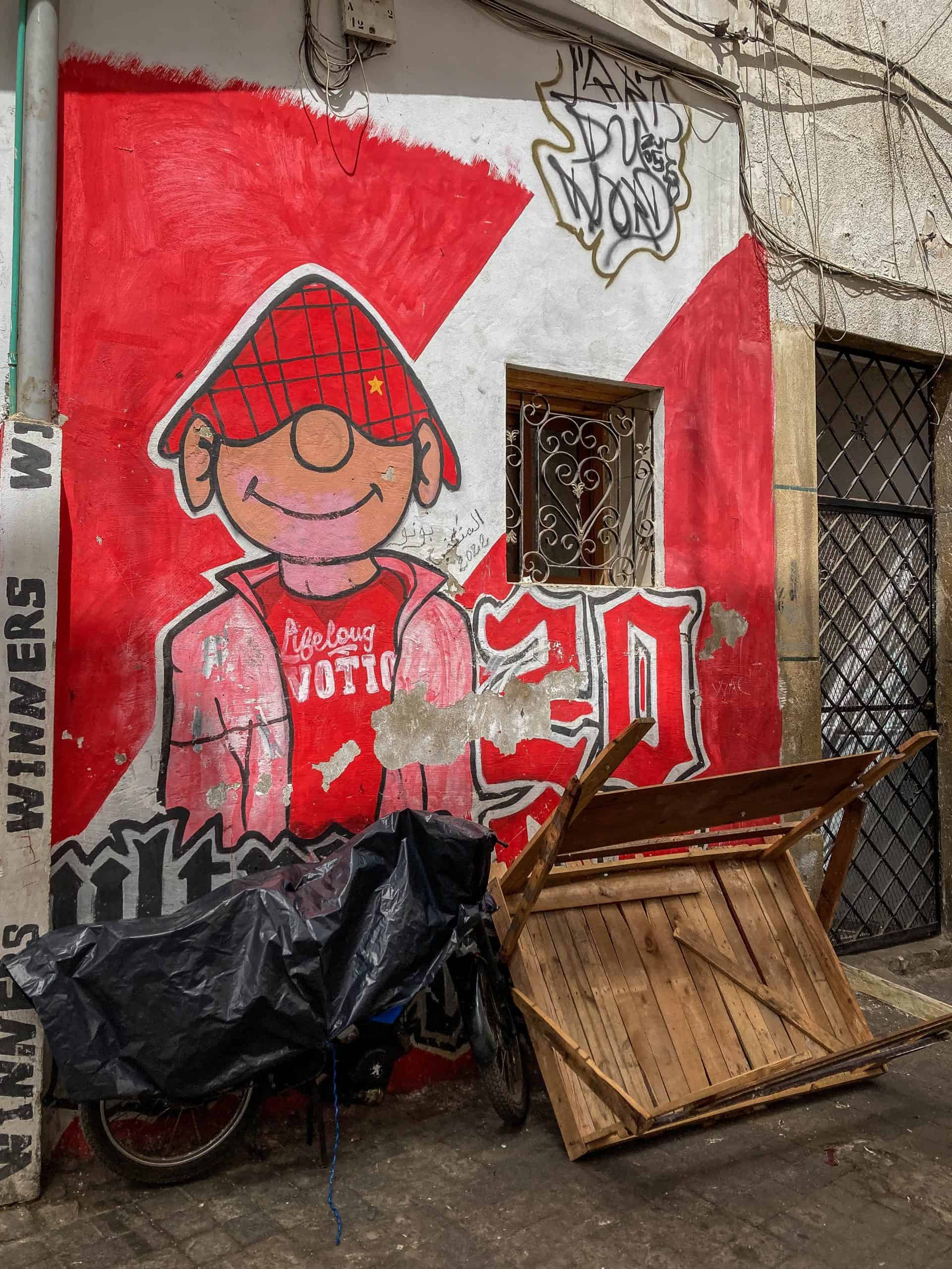 Met de Ultras Winners van Wydad op een graffiti-tocht door Casablanca
