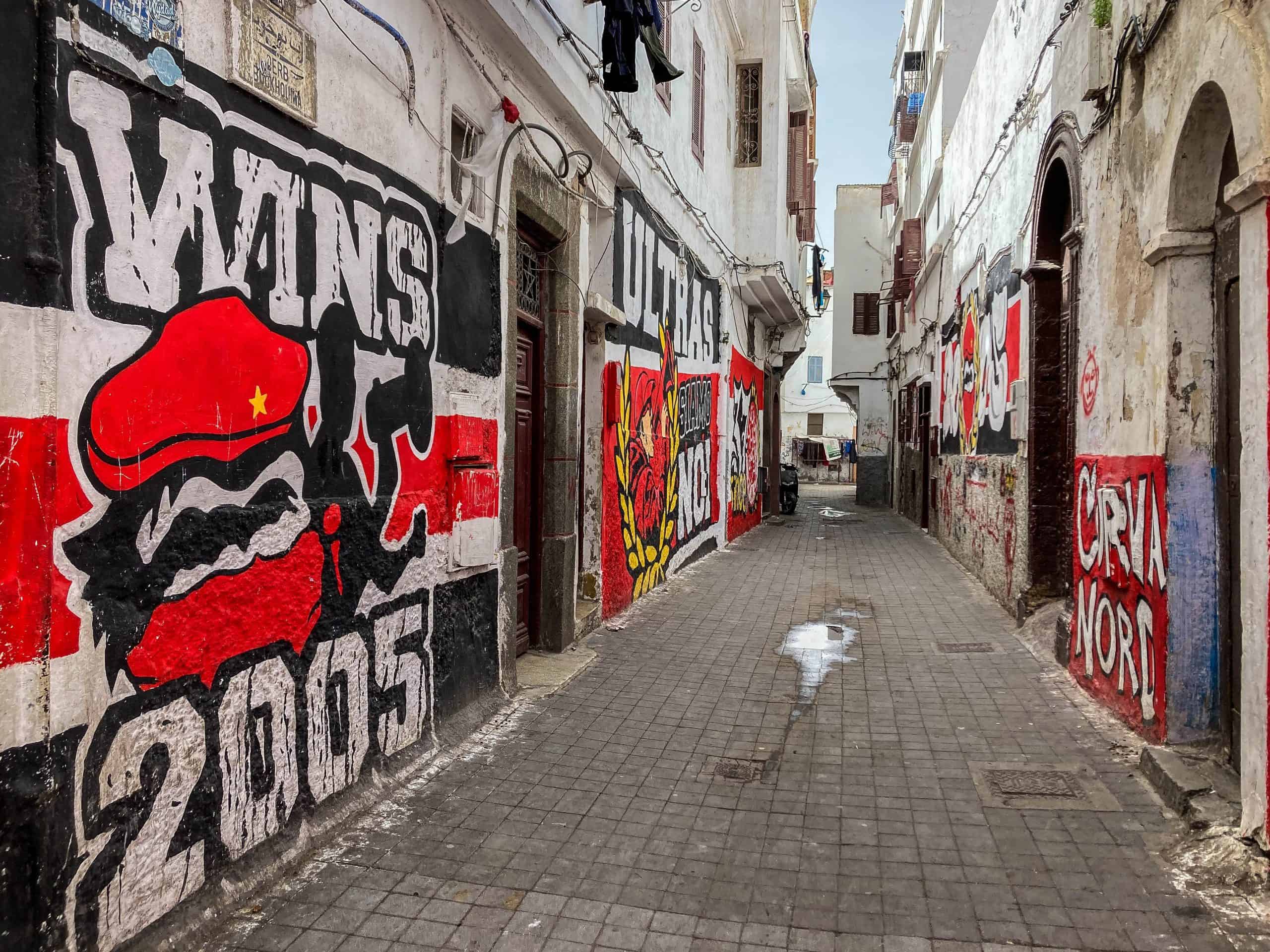 Met de Ultras Winners van Wydad op een graffiti-tocht door Casablanca