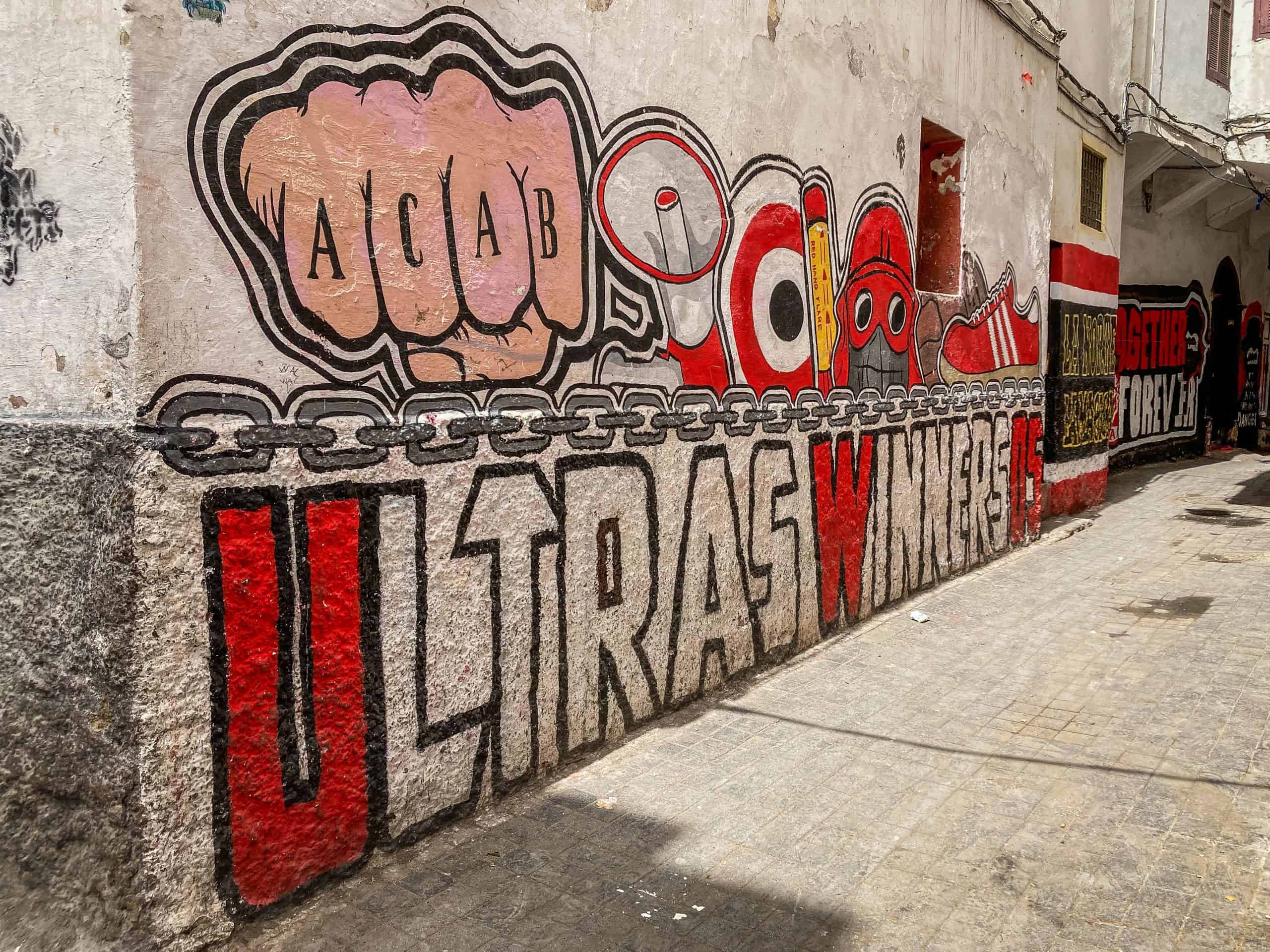 Met de Ultras Winners van Wydad op een graffiti-tocht door Casablanca