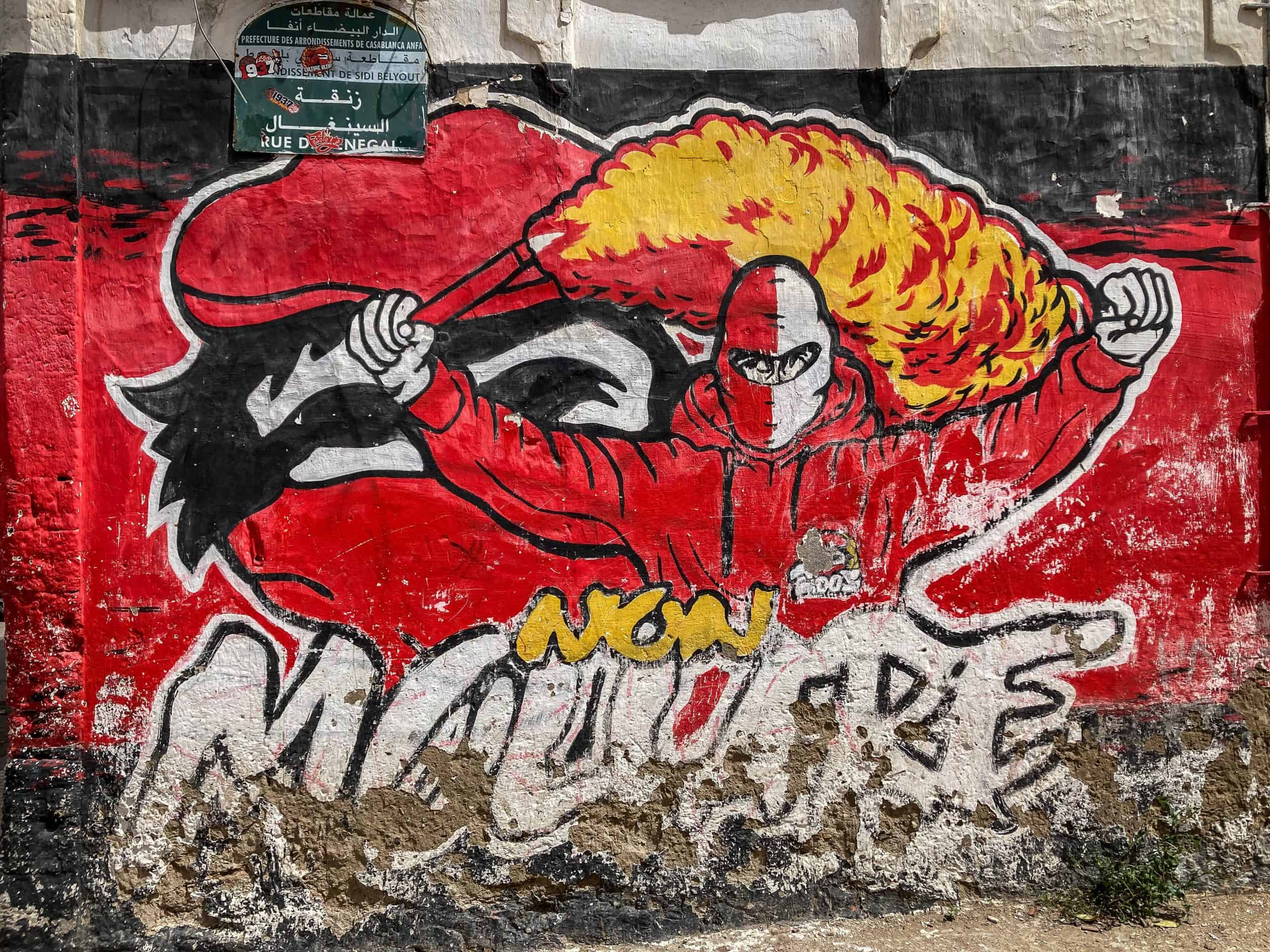 Met de Ultras Winners van Wydad op een graffiti-tocht door Casablanca