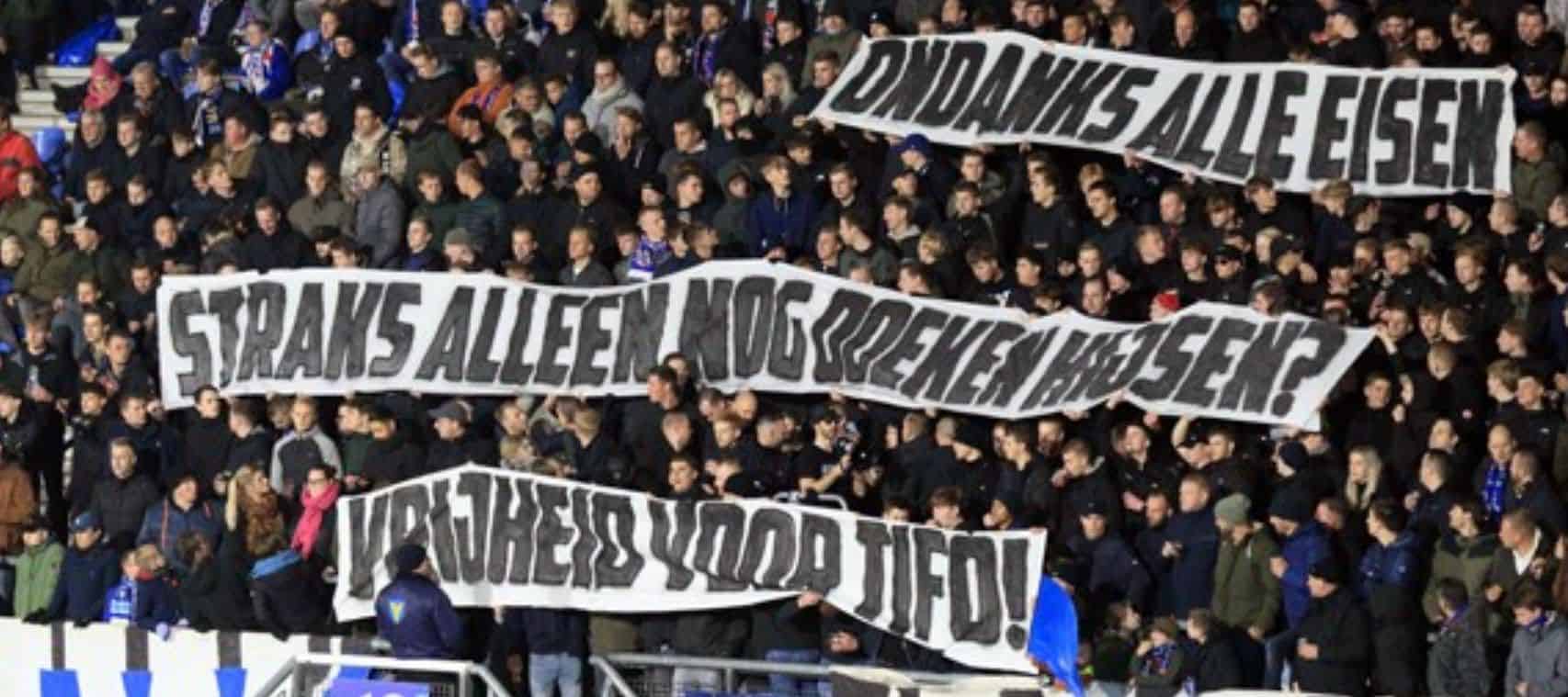 Nieuw Noord protesteert tegen de KNVB en Heerenveen na tifo-verbod