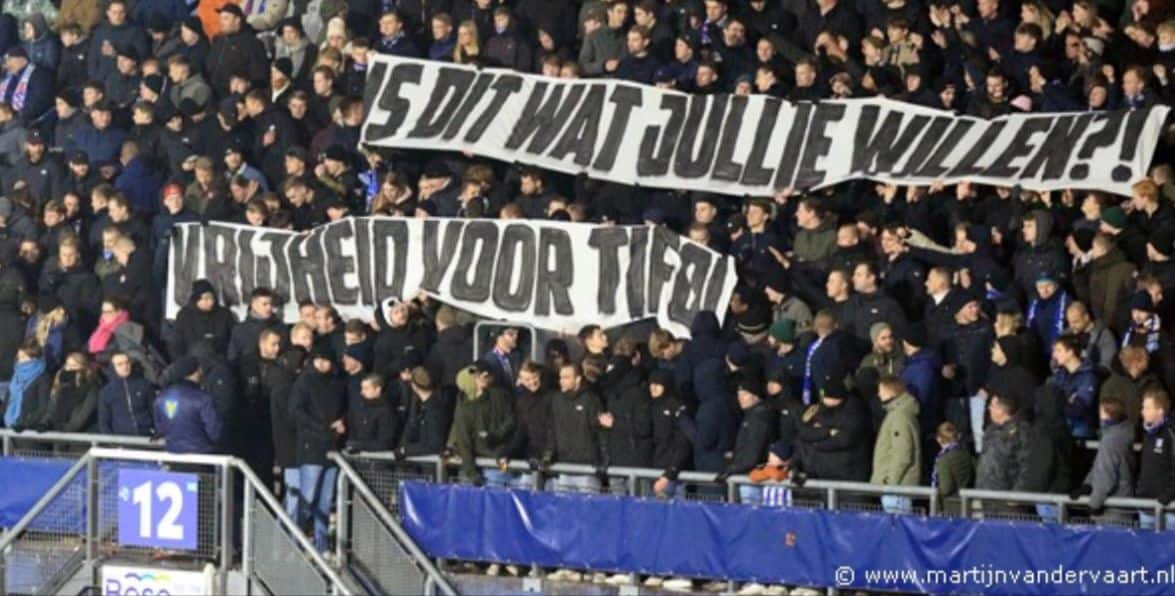 Nieuw Noord protesteert tegen de KNVB en Heerenveen na tifo-verbod