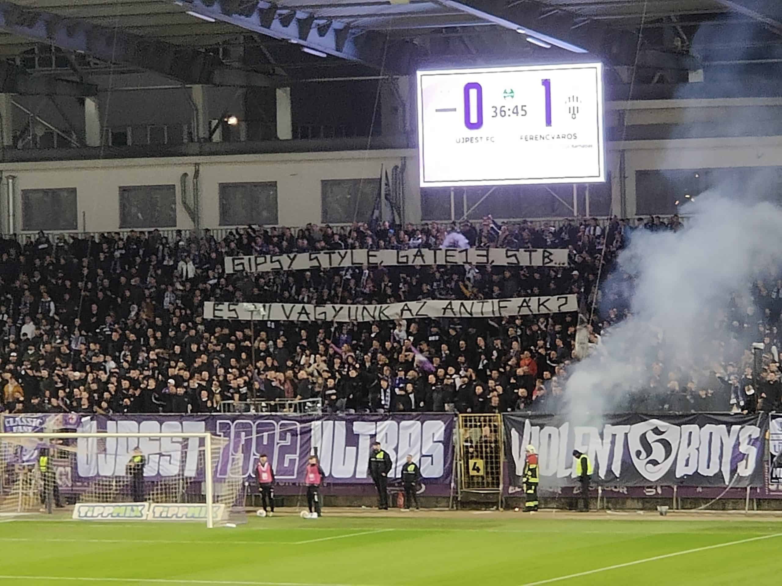 Ultras Újpest en Ferencváros gaan tekeer in Boedapest Derby