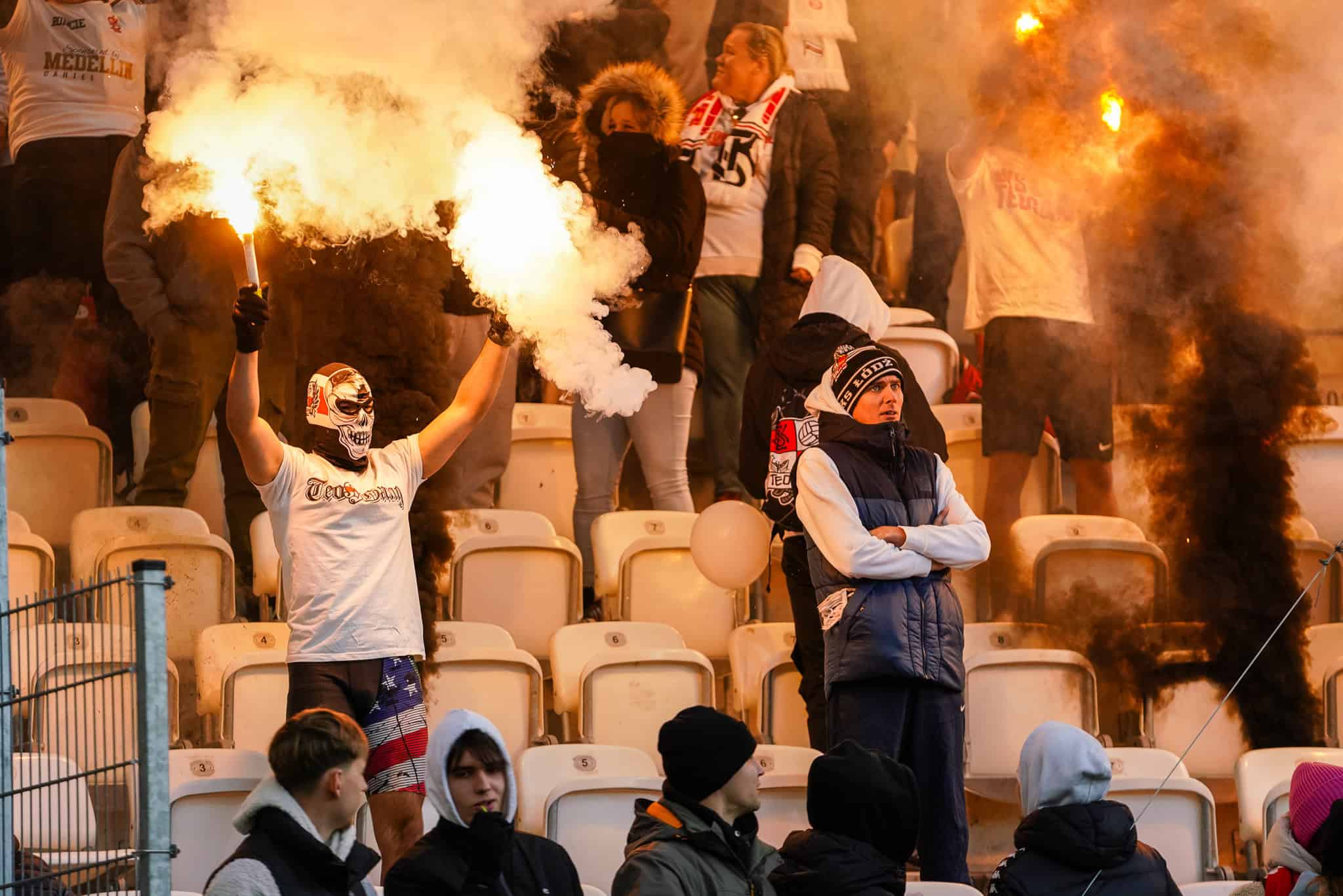 Ultraspektakel bij ŁKS Łódź tegen Ruch Chorzów