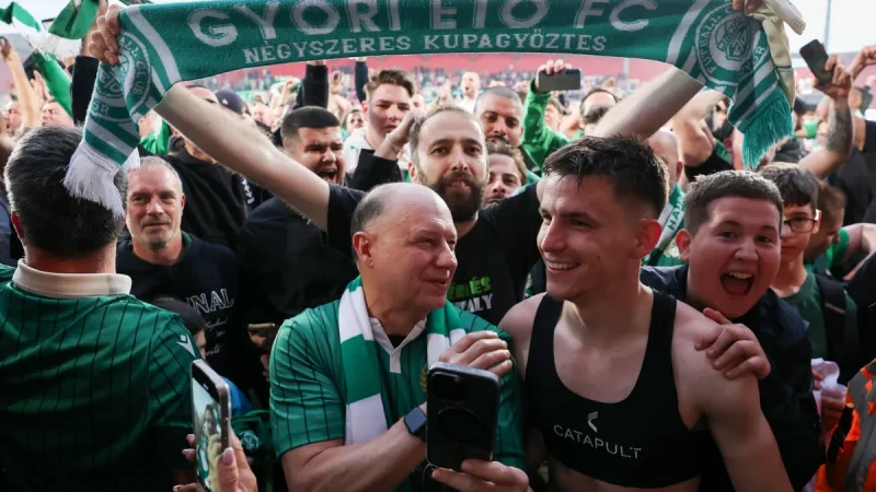 Győr ETO viert het Hongaarse landskampioenschap na de winst in Kisvárda